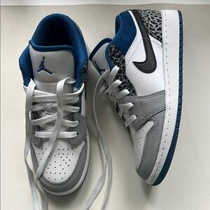 Air Jordan White and Blue Sneakers